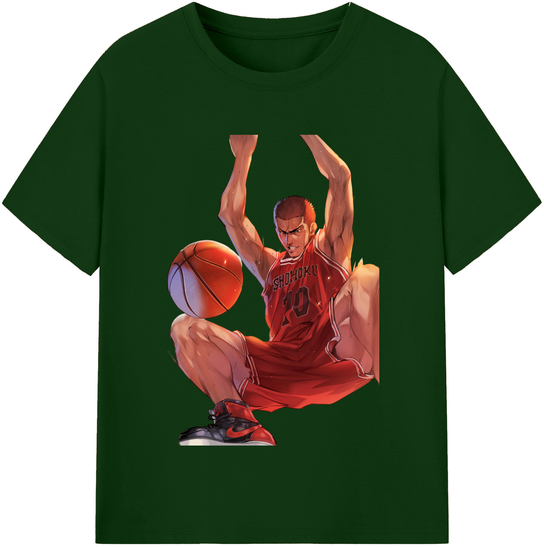 SLAM DUNK／スラムダンク 綿100％半袖Tシャツ（フロントプリント）